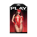 Fantasy Lingerie Devious Decisions Devil Costume S/M packaging featuring a seductive red teddy.