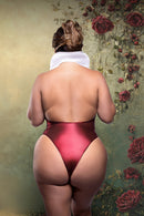 Fantasy Lingerie Play Vamped Vampire Teddy Costume 3XL/4XL showcasing a seductive back view with a bold neckline.