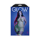 Fantasy Lingerie Glow Warning Sign Gartered Dress Queen showcased on packaging with model wearing it.