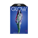 Fantasy Lingerie Glow Adrenaline Teddy & Stockings Set with geometric rhinestone pattern and vibrant colors.