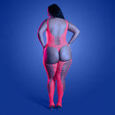 Fantasy Lingerie Glow Bodystocking Back Cut-out Queen Size showcasing a stunning back view with cut-out detailing.