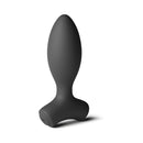 Love Notes Wildflower Vibrating Anal Plug Black in sleek black silicone design for comfortable anal play.
