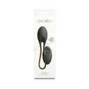 NS Novelties Love Notes Smooth Vibrating Plug Black packaging featuring a sleek insertable vibrating egg design.