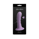 Love Notes Believe Silicone Dildo Dusty Plum in elegant packaging with heart design.