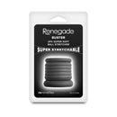 Renegade Buster Silicone Ball Stretcher Black packaging showing a soft, stretchy ball stretcher design.
