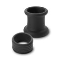 Renegade Buster Silicone Ball Stretcher Black - a two-piece silicone device for comfortable ball stretching.