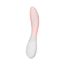 Lelo Mona Spectra Massager Light Pink with ergonomic design and red LED light for intimate wellness.