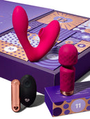 Lovehoney Indulge Advent Calendar 2026 (12 Day) featuring pink vibrators and colorful packaging.