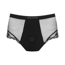 Strap-on-me Harness Lingerie Divine XL Black featuring a stylish high-waisted shorty cut and elegant design.