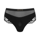 Strap-on-me Harness Lingerie Sublime S Black high-waisted thong with lace and tulle details, perfect for sensual looks.