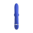 Evolved Shudder Quivering Nub Dual Stimulator in blue, featuring a flexible clitoral arm and triple-motor design.