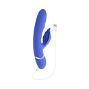 Evolved Shudder Quivering Nub Dual Stimulator in blue, a triple-motor rabbit-style vibrator with USB charging.