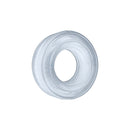Hunkyjunk Roto Grooved Gripper-ribbed Cockring Clear Steam displayed against a white background.