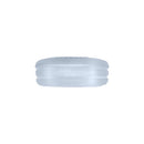 Hunkyjunk Roto Grooved Gripper-ribbed Cockring Clear Steam showcasing its flat, circular-grooved surface.