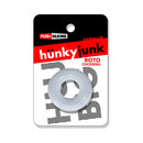 Hunkyjunk Roto Grooved Gripper-ribbed Cockring Clear Steam packaging with silicone cockring displayed.