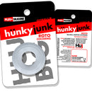 Hunkyjunk Roto Grooved Gripper-ribbed Cockring Clear Steam package featuring a clear silicone cockring design.