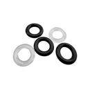 Oxballs Hunkyjunk Jacker 5-Stack Cock Rings Clear Black stacked rings in black and clear colors.