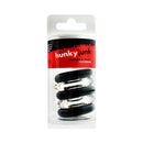 Oxballs Hunkyjunk Jacker 5-Stack Cock Rings Clear Black in a compact storage tube.