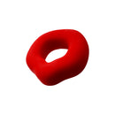 Hunkyjunk Fit Grips 2-Pack Ergo-Fit Cockrings Black and Red, red silicone cockring with ergonomic design.