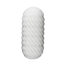Tenga 3DX Flow Male Masturbator designed for pleasure with a clean, modern aesthetic and swirling texture.