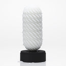 Tenga 3DX Flow Male Masturbator with a sleek design showcasing its unique texture and clean form.