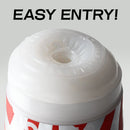 Super Tenga Meteor Smash Masturbator easy entry design with clear opening for enhanced user experience.