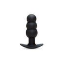 Prowler RED Bubble Rechargeable Butt Plug With Remote in black, featuring a smooth silicone surface and bubble shape.