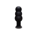 Prowler RED Bubble Rechargeable Butt Plug With Remote in black silicone with bubble shape design.