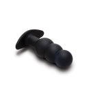 Prowler RED Bubble Rechargeable Butt Plug With Remote in sleek black silicone design.