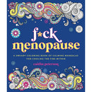 Cover of F*ck Menopause Sweary Mandala Coloring Book with colorful mandala designs and bold text.