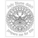 F*ck Menopause Sweary Mandala Coloring Book page featuring intricate mandala design and humorous text.