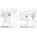Illustration from The Kama Sutra Adult Coloring Book For Pleasure showing Forehead Embrace and Samatala Love-Blow.