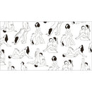 Illustration from Kama Sutra Coloring Book Libro Para Colorear Spanish Edition featuring sensual positions and playful captions.