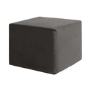 Liberator Flip Ramp Sex Positioning Pillow Lush Grey in its ottoman form, ideal for discreet bedroom aesthetics and intimacy support.