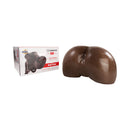 Camtoyz Raw Realistic Torso Naysa Masturbator Chocolate next to its packaging.