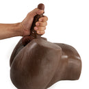 Camtoyz Raw Realistic Torso Naysa Masturbator Chocolate held by hand for intimate play