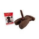 Camtoyz Raw Nygel Male Torso Masturbator Chocolate displayed with packaging, showcasing realistic details and rich chocolate tone.