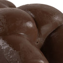 Camtoyz Raw Nygel Male Torso Masturbator Chocolate detailed view of rich chocolate tone.