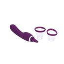 Adam & Eve The Femmina Licking Pump with suction cups and vibrant purple design for layered pleasure.