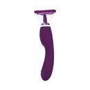 Adam & Eve The Femmina Licking Pump in purple, featuring suction, licking, and vibration for customizable pleasure.