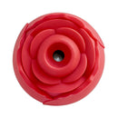 Adam & Eve Eve's Blooms Of Bliss Vibrating & Sucking Rose top view of red floral design.