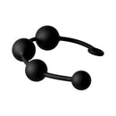Anal Adventures Platinum X-large Anal Beads made of flexible black silicone with graduating beads for enhanced pleasure.