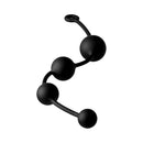 Anal Adventures Platinum X-large Anal Beads in black silicone for deep and satisfying anal exploration.