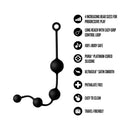 Anal Adventures Platinum X-large Anal Beads featuring 4 increasing bead sizes for progressive play and body-safe silicone.