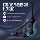 Anal Adventures Platinum X-large Anal Beads with four increasing beads designed for advanced users.