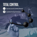 Anal Adventures Platinum X-large Anal Beads with easy grip loop and long reach for confident removal and positioning.
