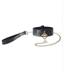 OUCH! FLORENCE COLLECTION COLLAR WITH LEASH - BLACK-1