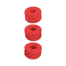 Super Stretchy Stroker Rings 3 Pack Red - a set of three flexible, red silicone rings for enhanced sensation.