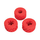 Super Stretchy Stroker Rings 3 Pack Red - three flexible red rings for enhanced sensation and grip during play.