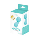 VeDO Eeny Rechargeable Extra Mini Wand Turquoise packaging with product details and features.